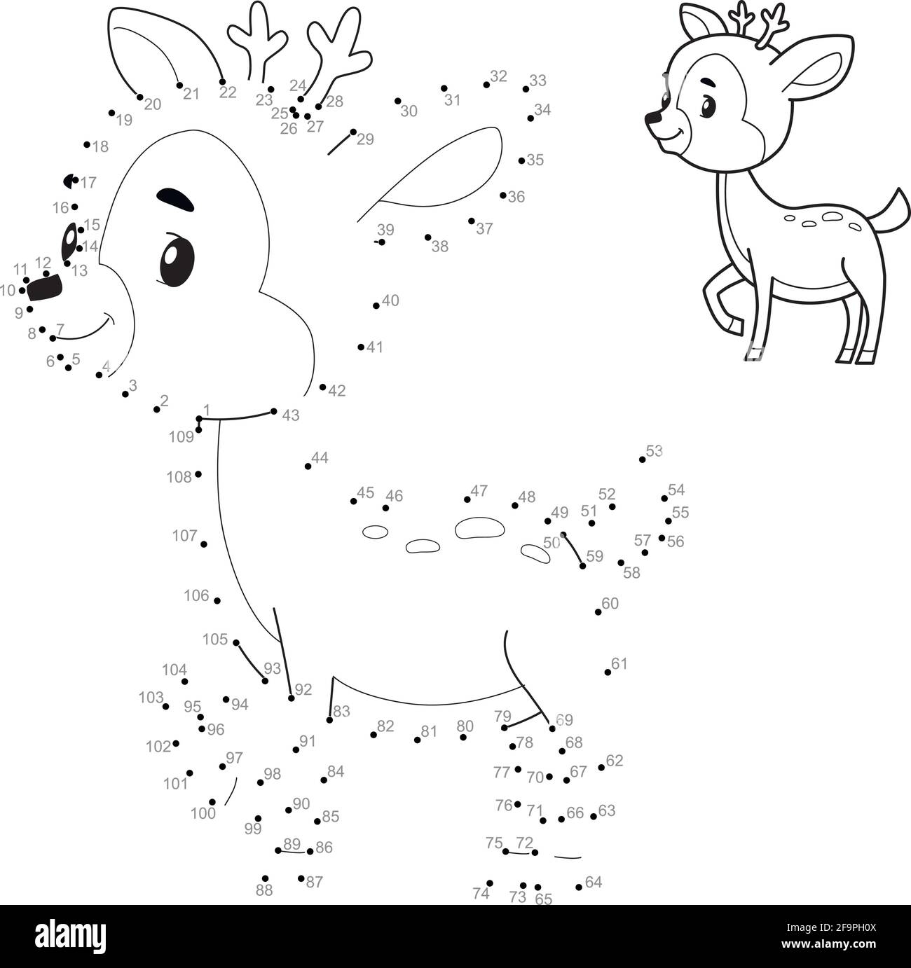 Dot To Dot Puzzle For Children Connect Dots Game Stock Vector Image Art Alamy