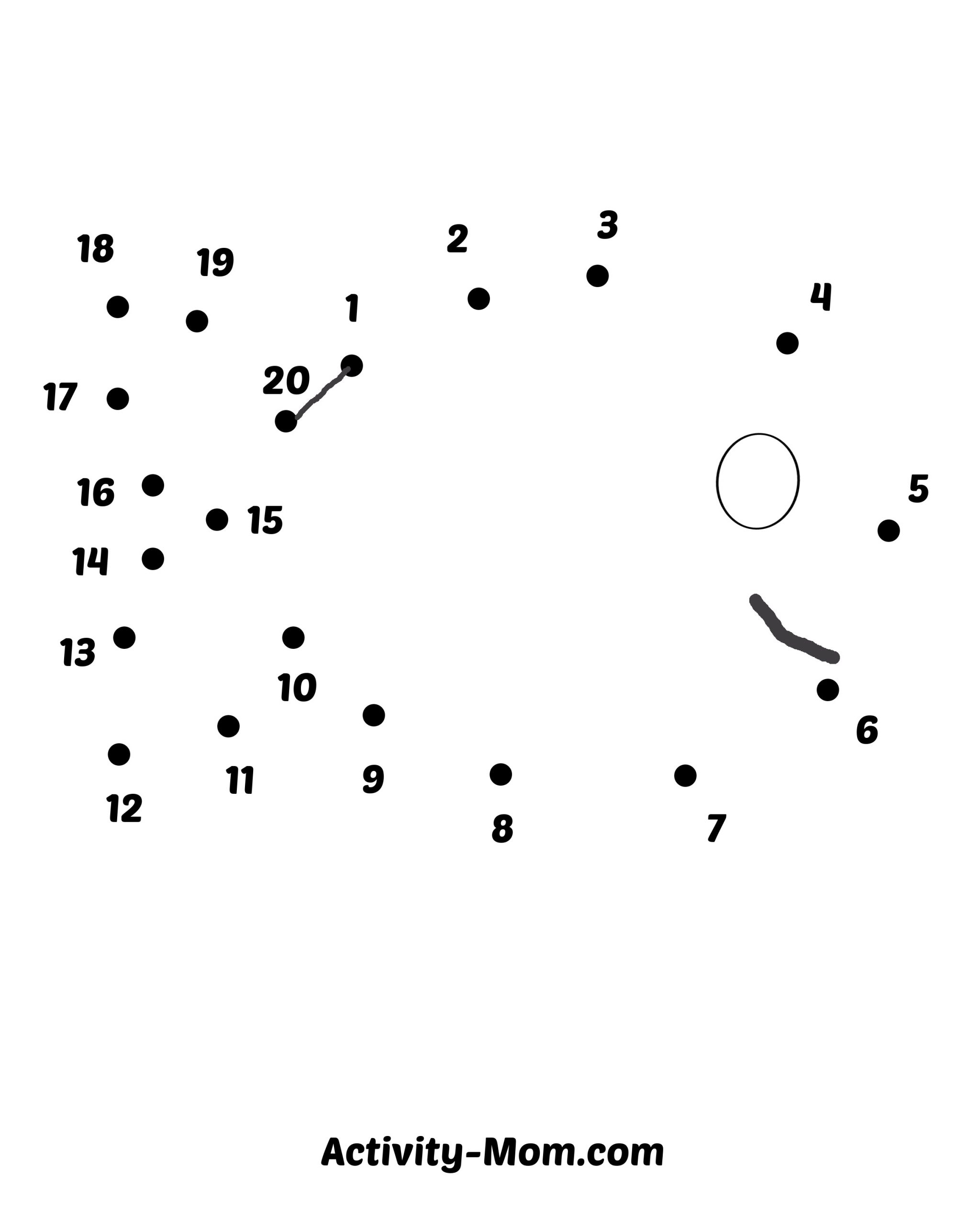 Dot To Dot Worksheets Numbers 1 To 20 free Printable The Activity Mom