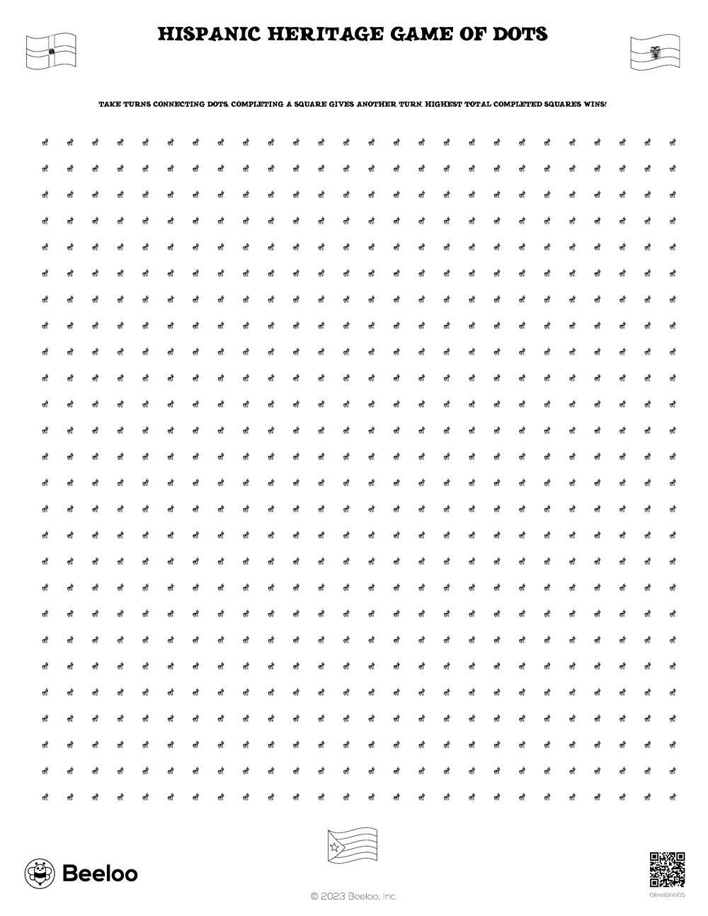 dots and boxes game printable