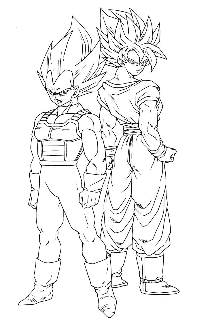 dragon ball z for coloring