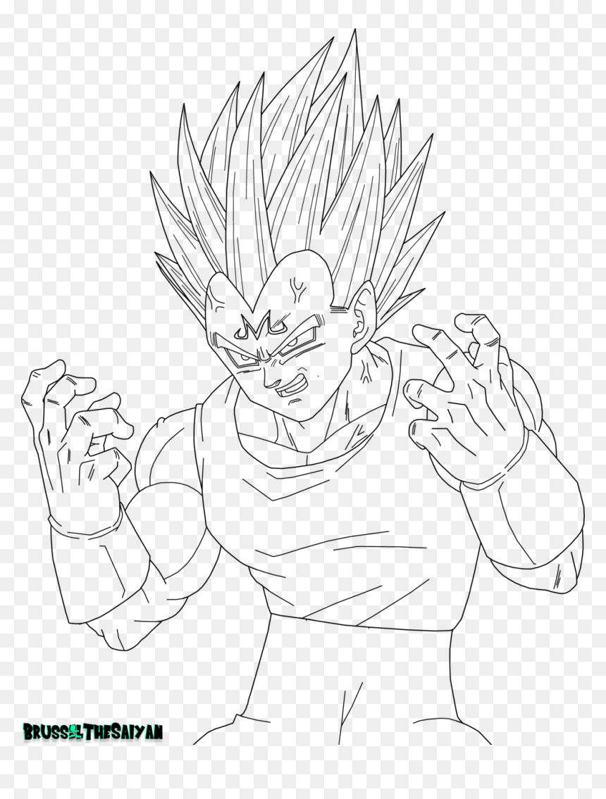 dragon ball z vegeta coloring pages