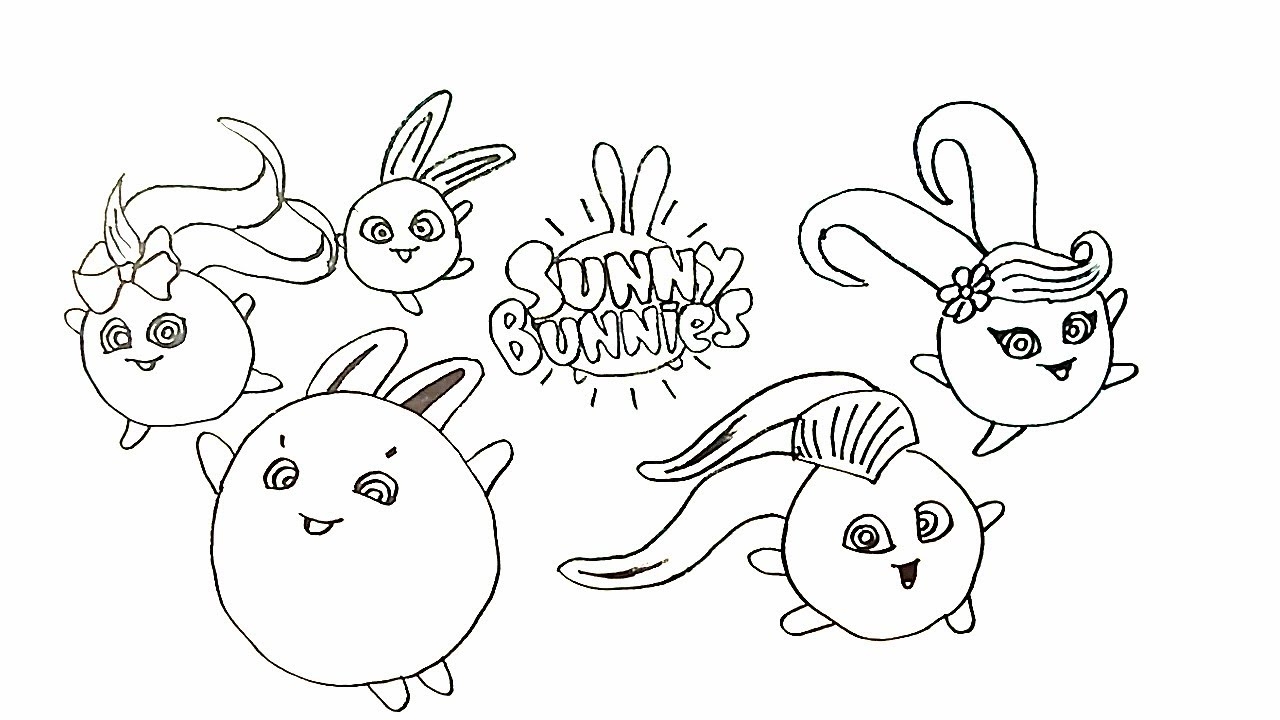 Drawing Sunny Bunnies Coloring Page YouTube