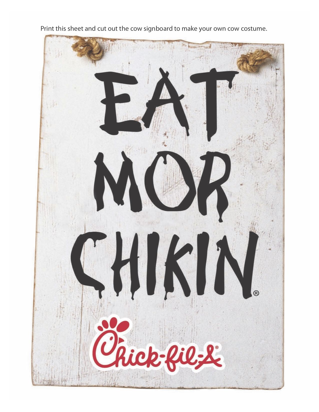 Eat Mor Chikin Printable Sign Printable Eat Mor Chikin Printable Sign Printable