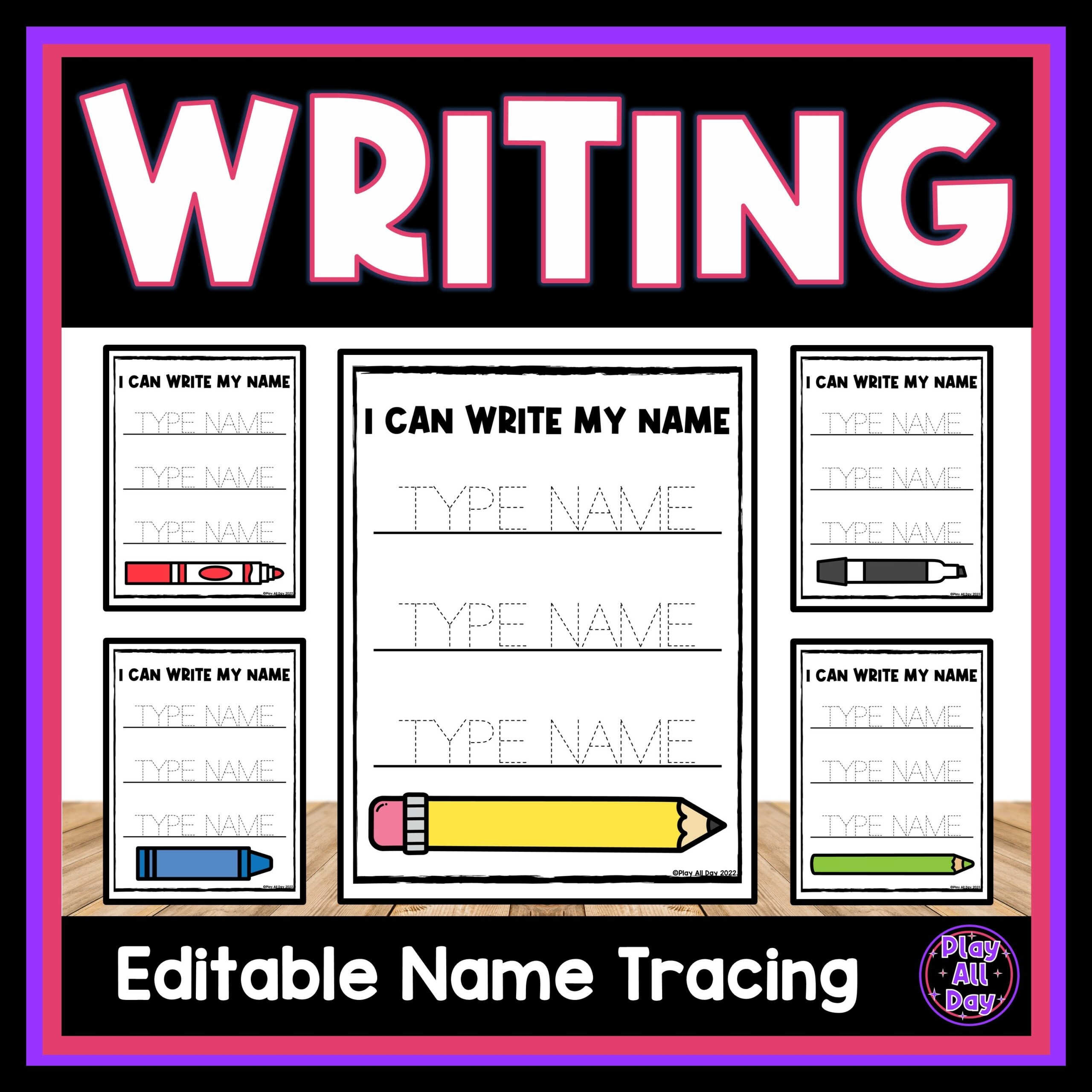 EDITABLE Name Tracing Pages Name Practice Activities Made By Teachers