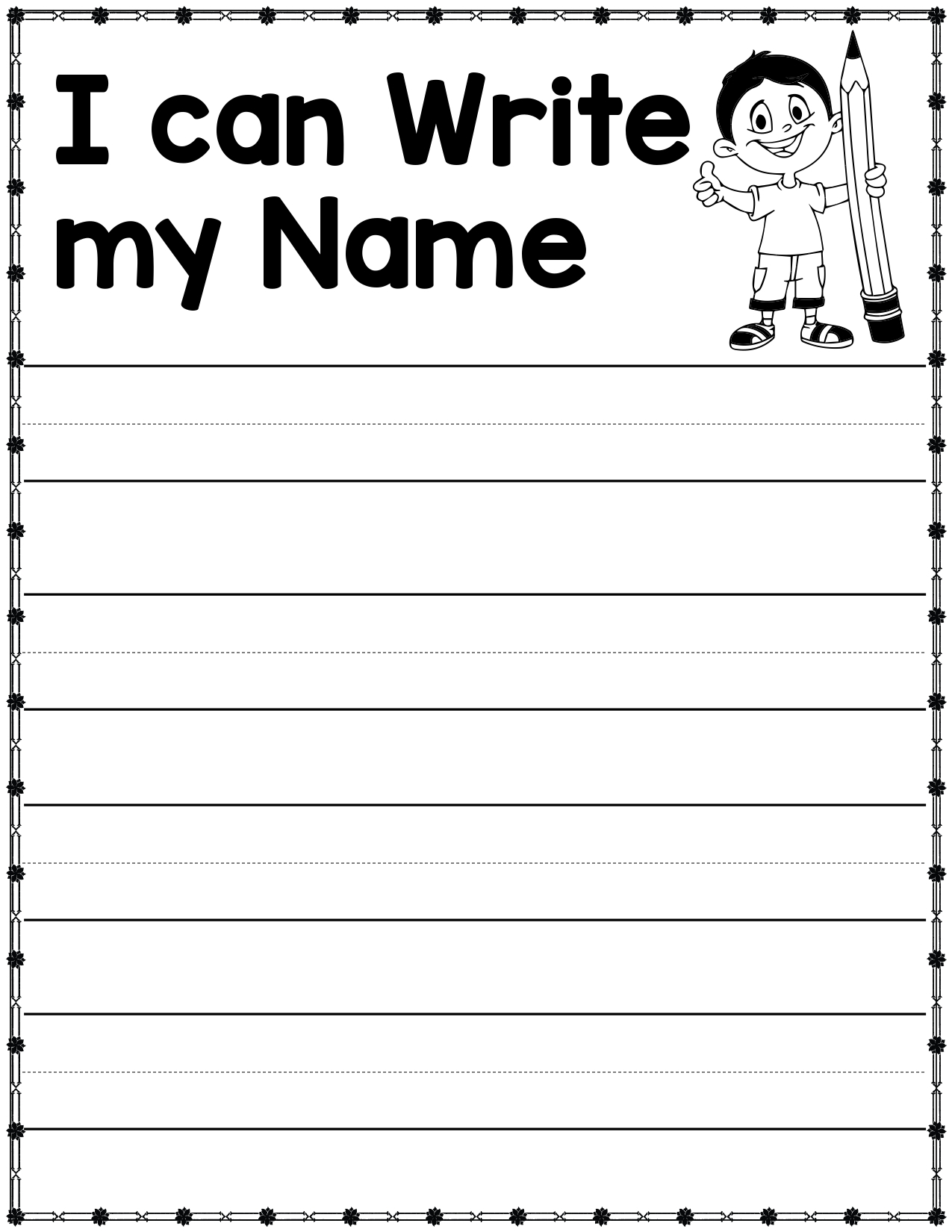 Editable Name Writing Practice Sheet Tracing Name Worksheets Teaching Resources