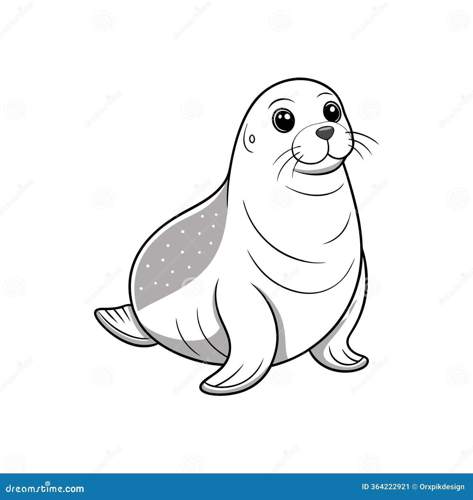 Elephant Seal Coloring Page For Kids Stock Image Illustration Of Isolated Icon 364222921