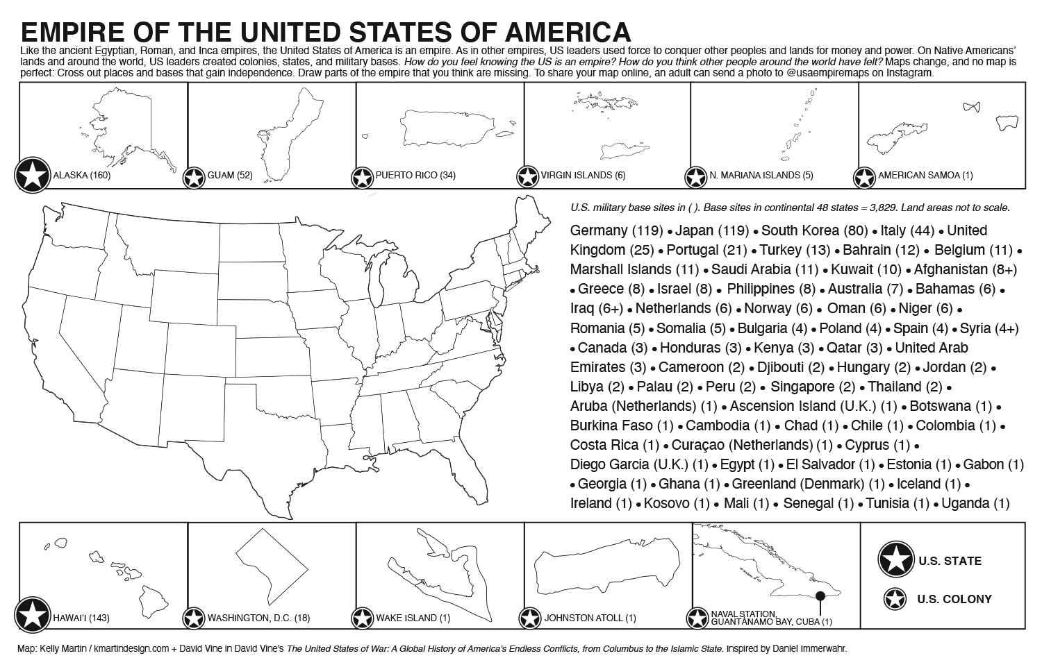 Empire Of The United States Of America Coloring Book Map DAVID VINE Empire Of The United States Of America Coloring Book Map DAVID VINE