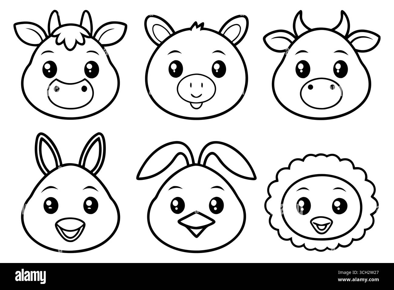 Faces Coloring Pages Hi res Stock Photography And Images Alamy