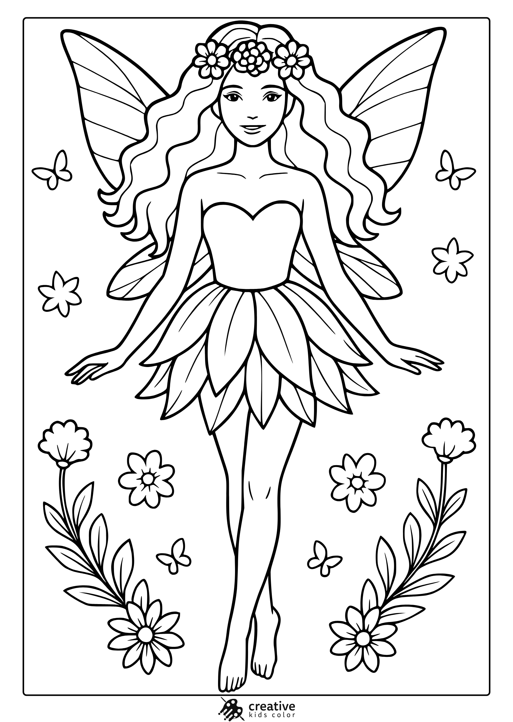pretty fairy coloring pages