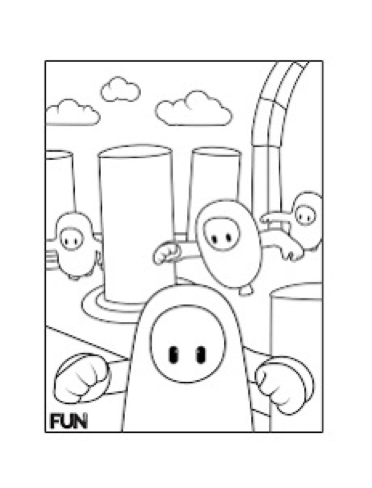 fall guys coloring pages