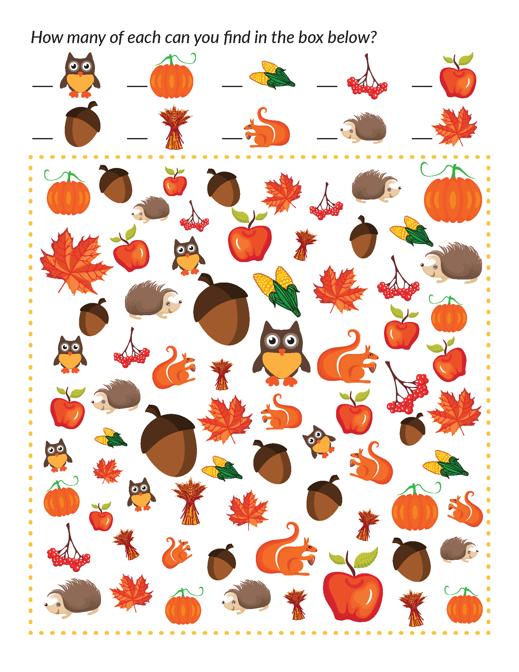 i spy fall printable