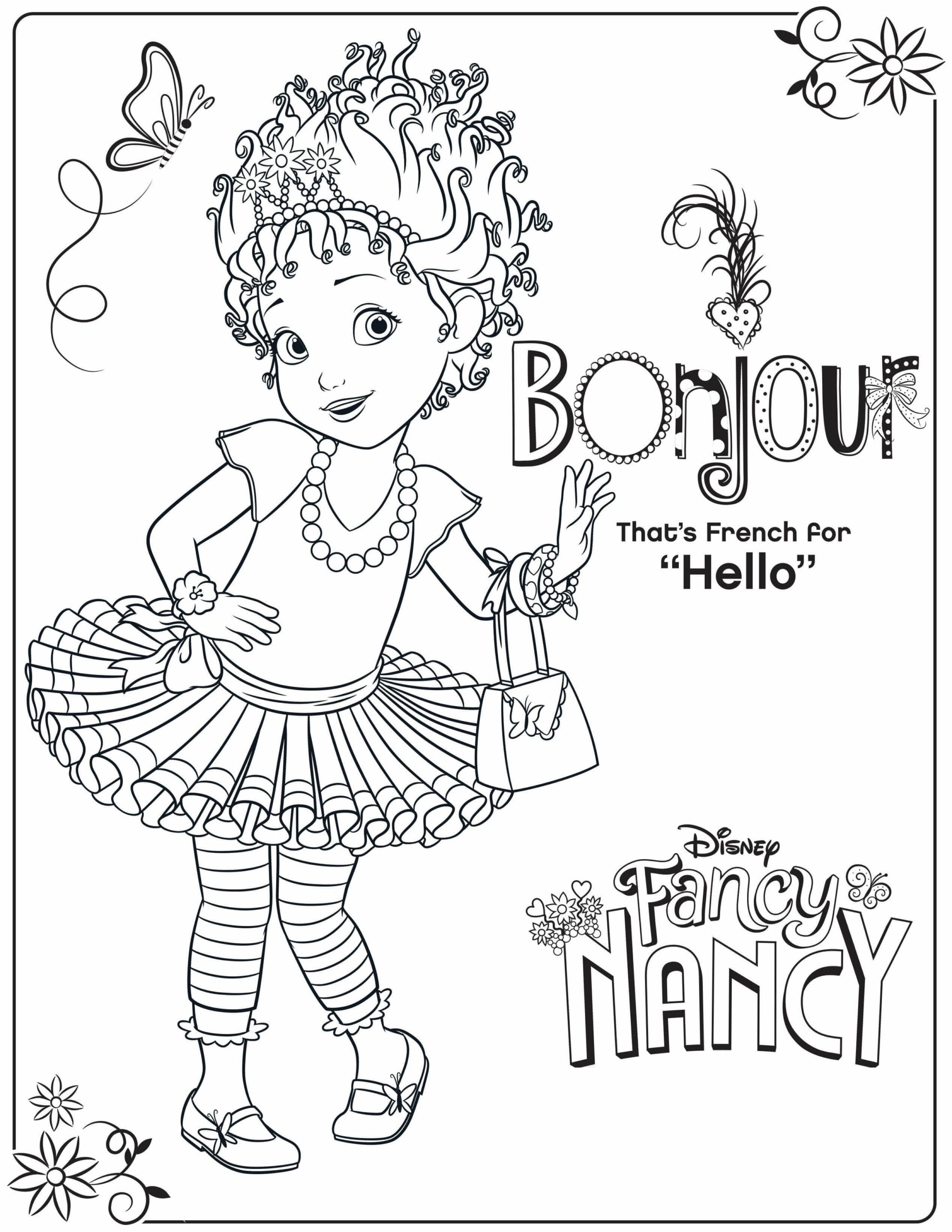 Fancy Nancy Coloring Pages ColoringLib