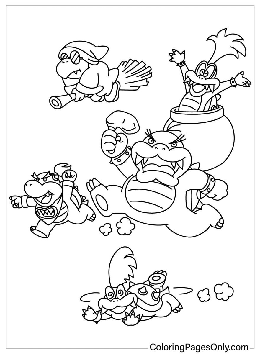  Fans Of Bowser Jr This One s For You Grab These FREE Coloring Pages And Start Your Masterpiece Download For FREE Https t co VoXrjYrsHR BowserJr mario Coloringpagesonly coloringpages ColoringBook art coloring 