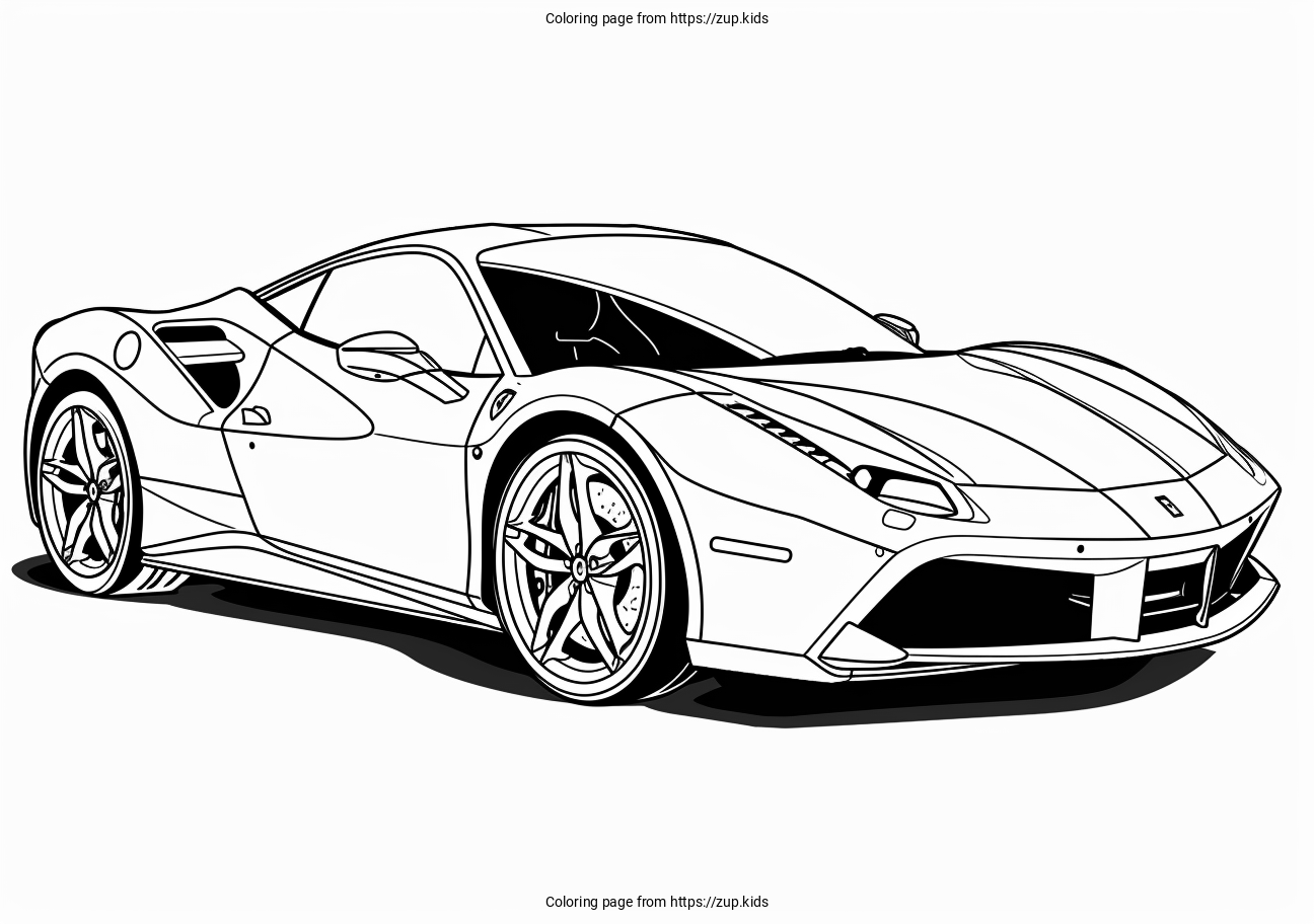 Ferrari Coloring Page From Zup kids
