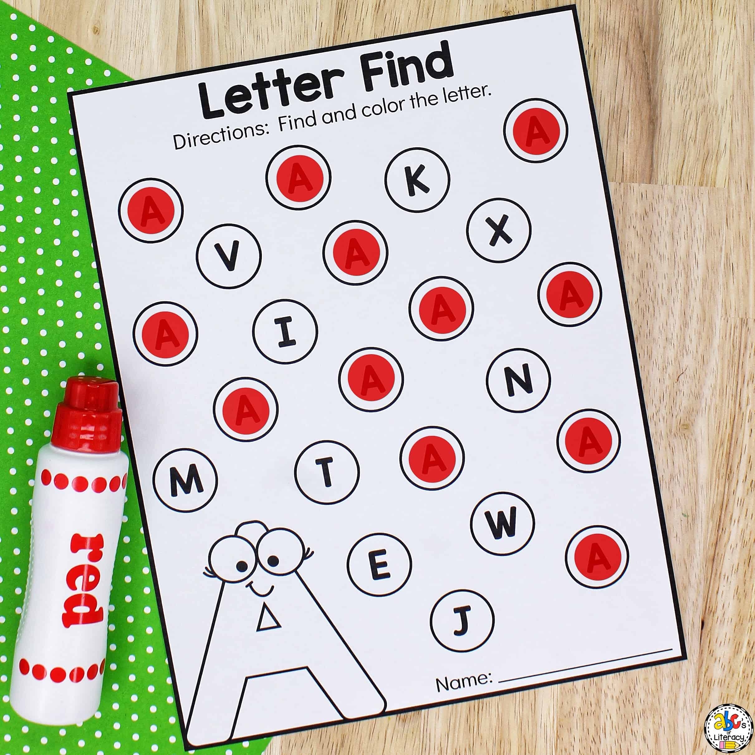 find a letter worksheet
