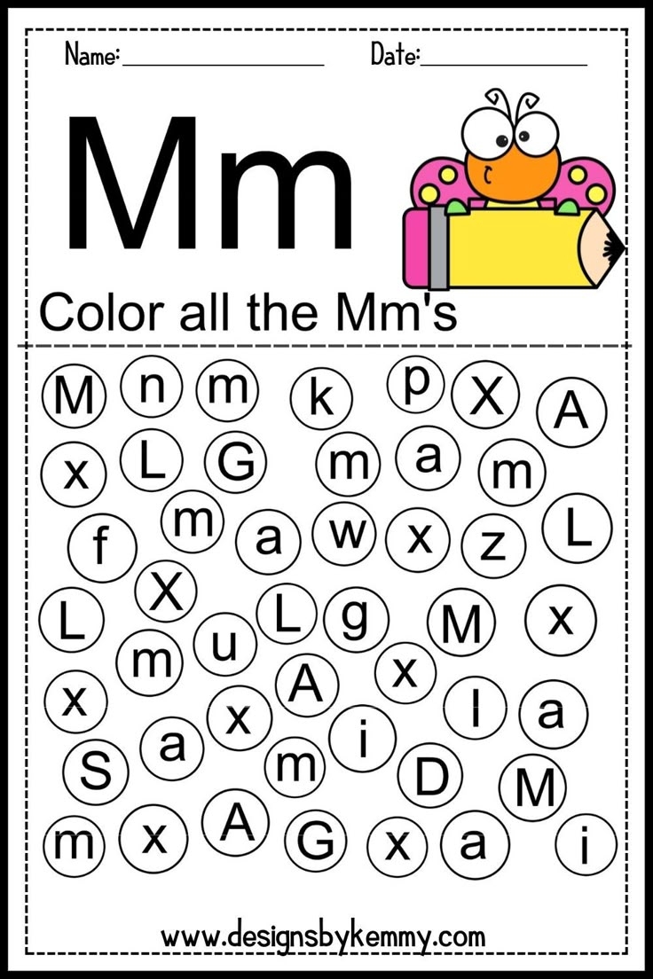 Find The Letter M Worksheet Flash Card Letter Find Worksheets Alphabet Activity