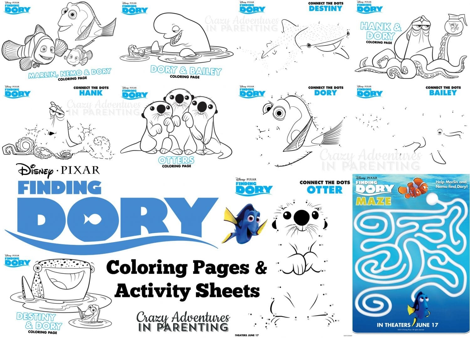 finding dory coloring sheets finding dory coloring sheets