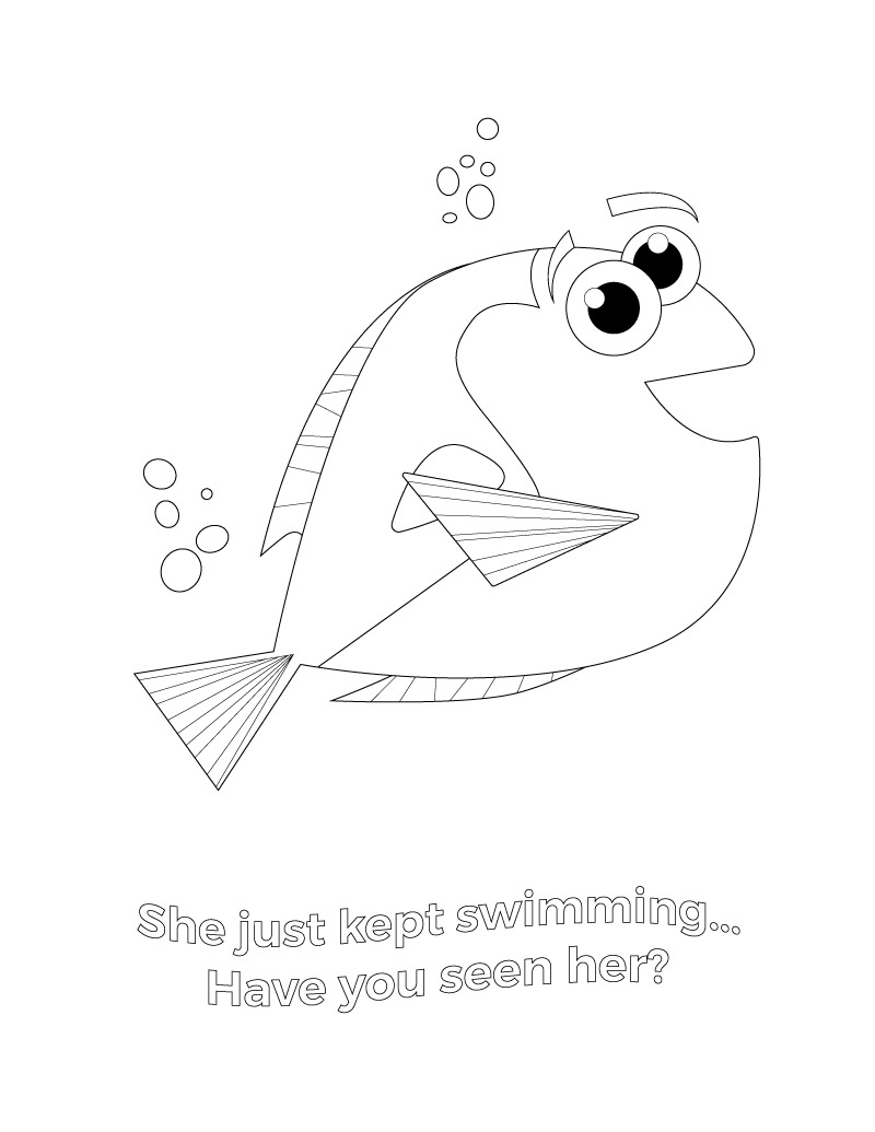 Finding Dory Coloring Pages For Kids Finding Dory Coloring Pages For Kids