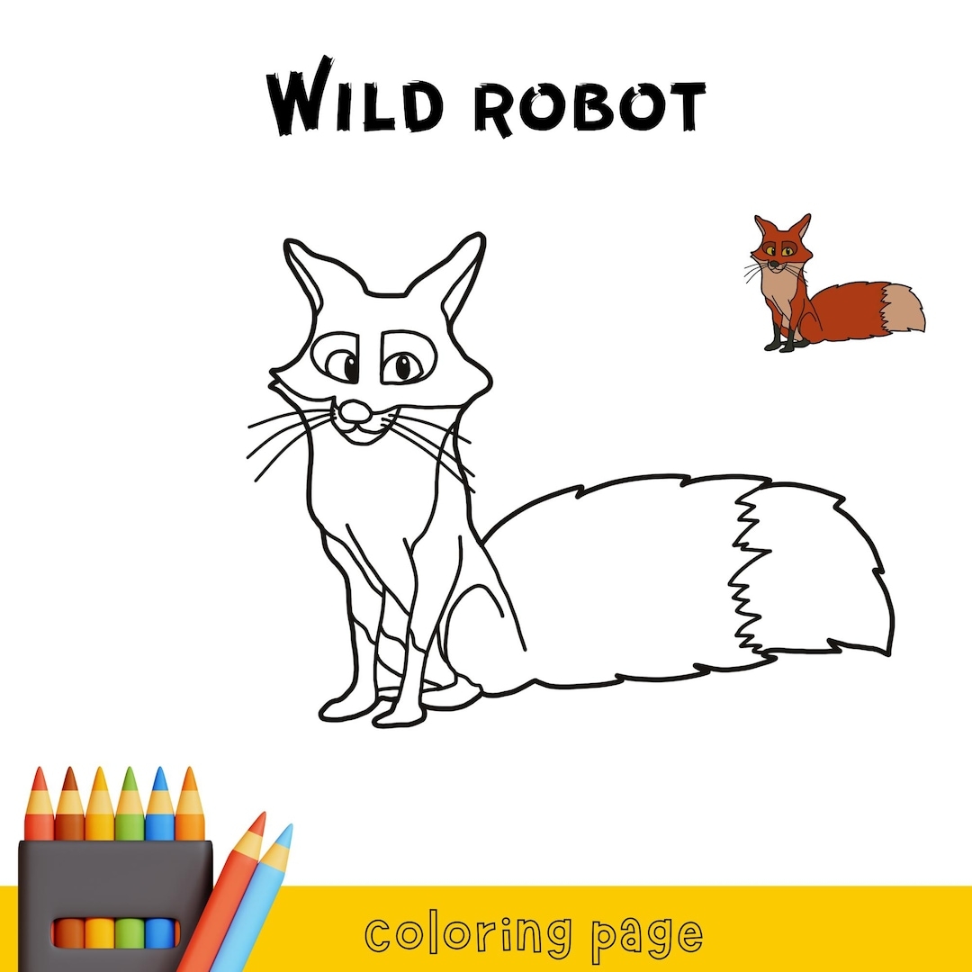 the wild robot coloring pages
