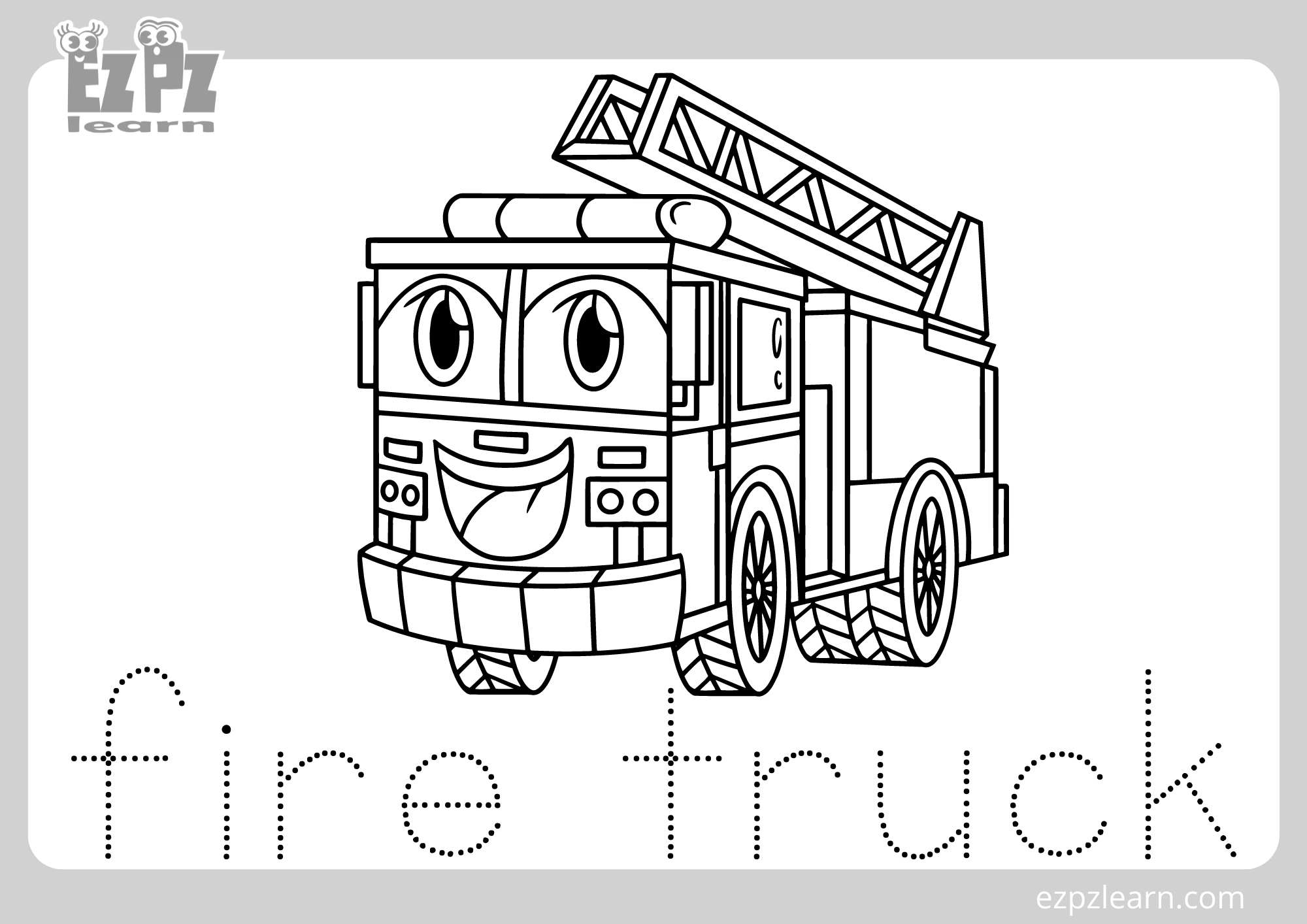 fire truck coloring pages