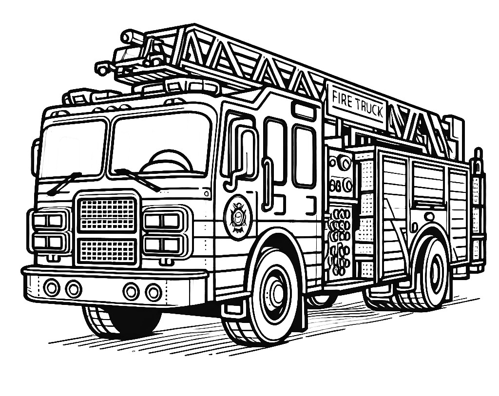 fire truck printable coloring pages