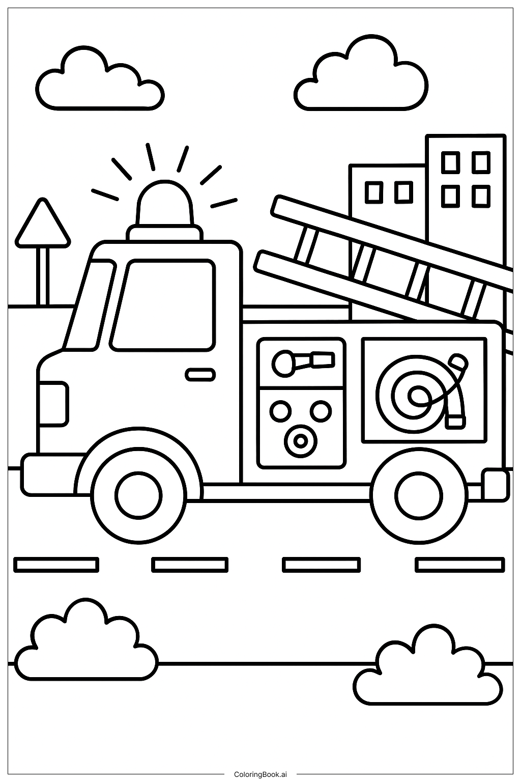 fire trucks coloring pages