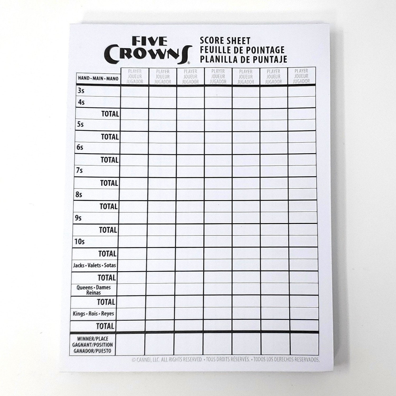 Five Crowns Card Game Scorepad Sheet For Multilingual Use Walmart Five Crowns Card Game Scorepad Sheet For Multilingual Use Walmart