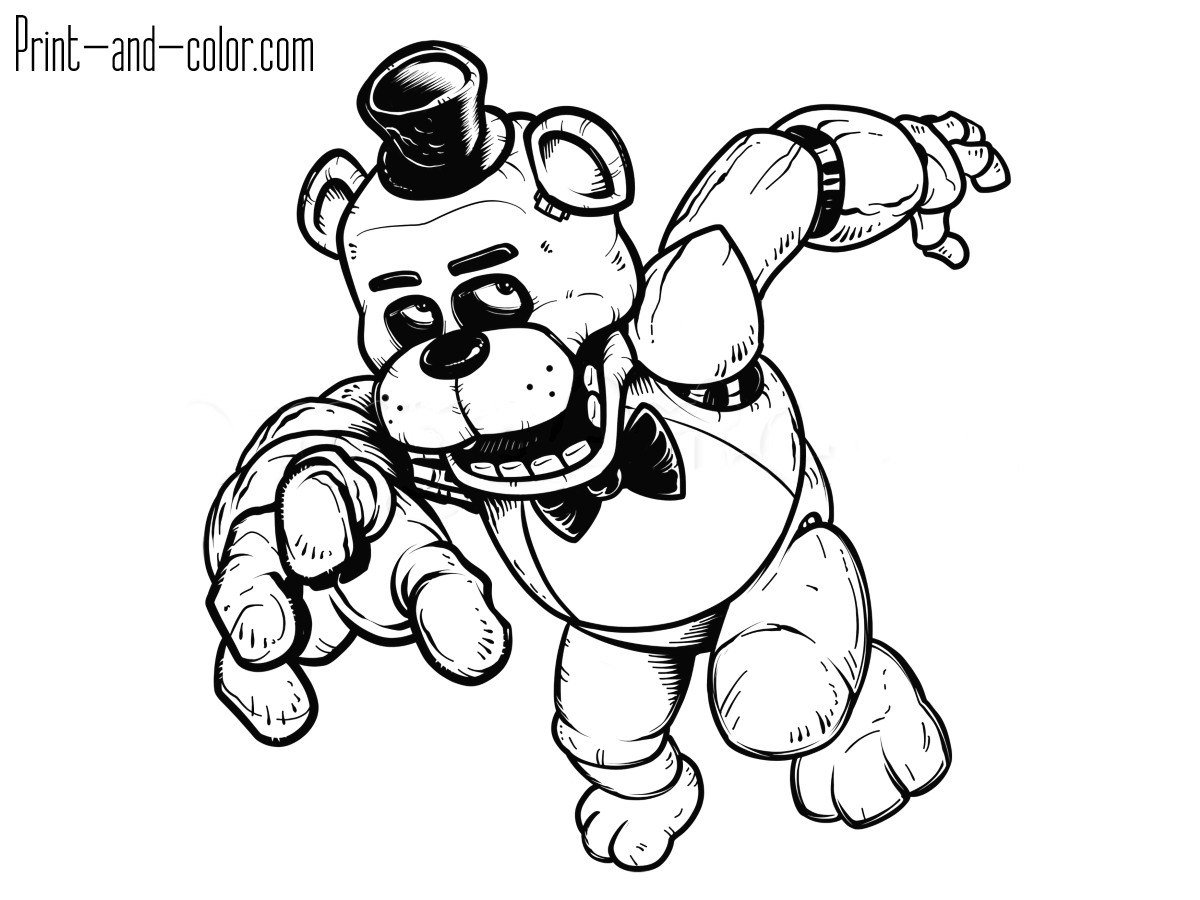 five nights of freddy coloring sheets