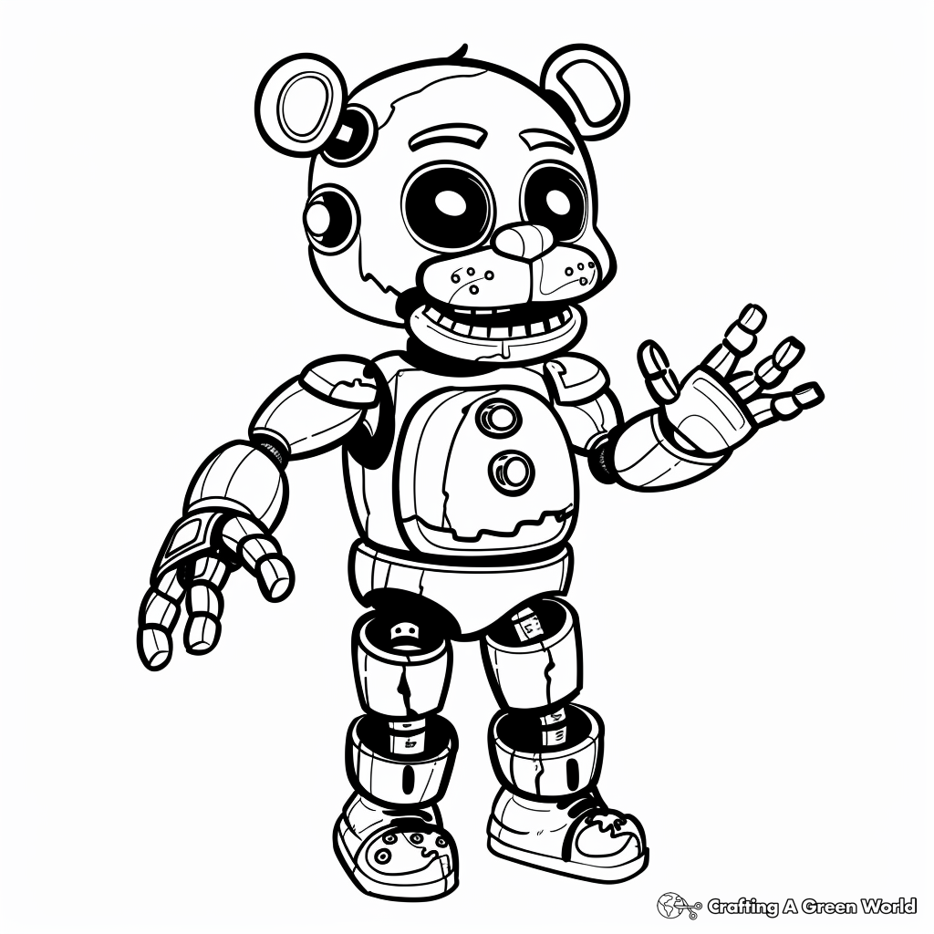 freddy fazbear color page freddy fazbear color page