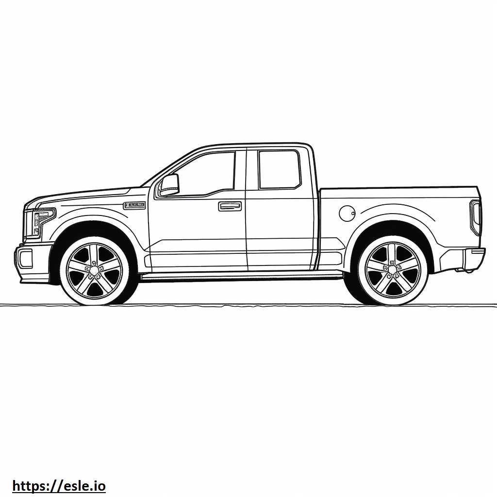 Ford F 150 Lightning 4WD Extended Range Coloring Page