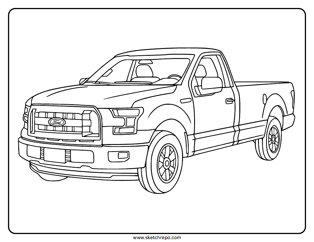 Ford F150 Coloring Page Sketch Repo