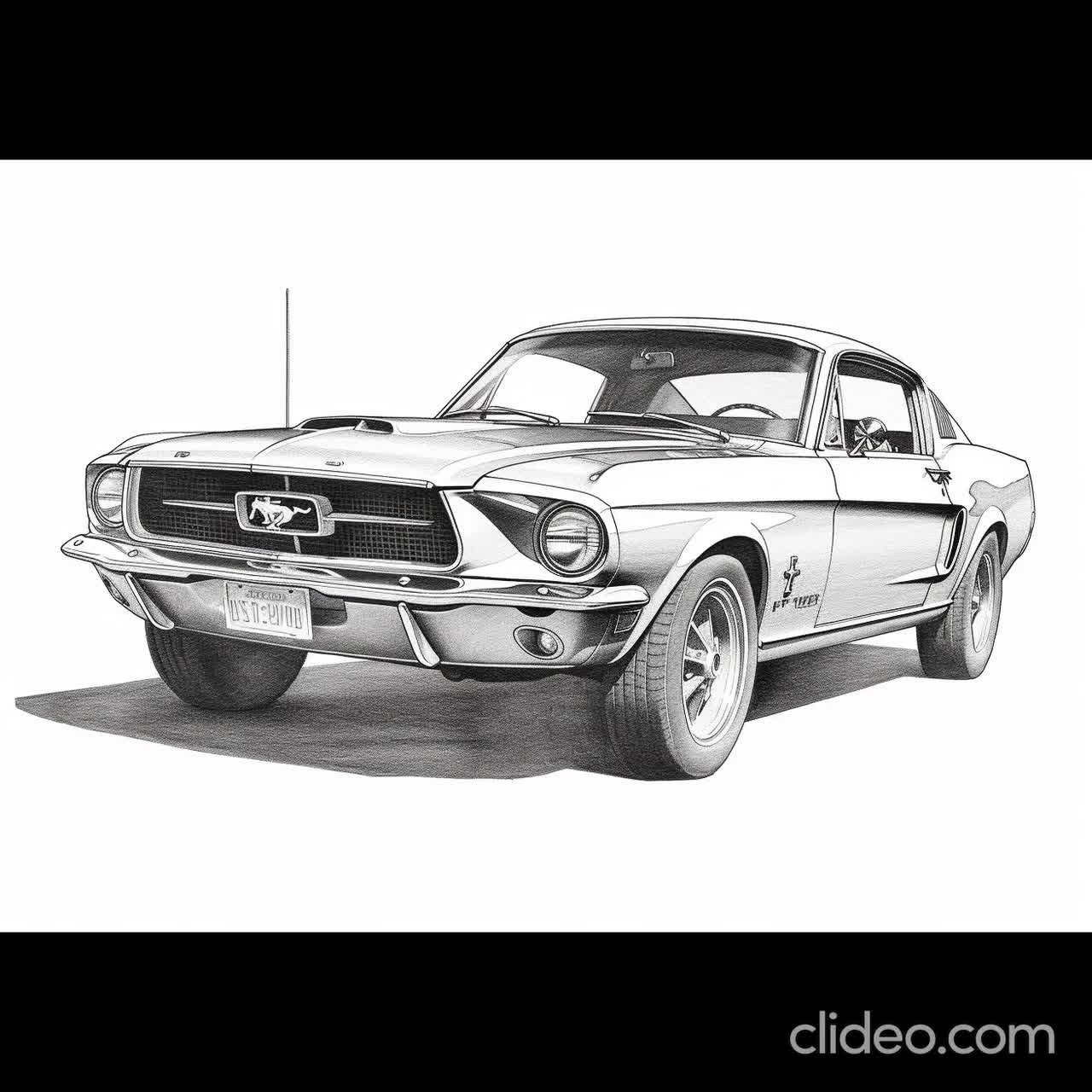 Ford Mustang Coloring Pages Printable Classic Muscle Car Coloring Book 21 Unique Pages Digital Download Etsy
