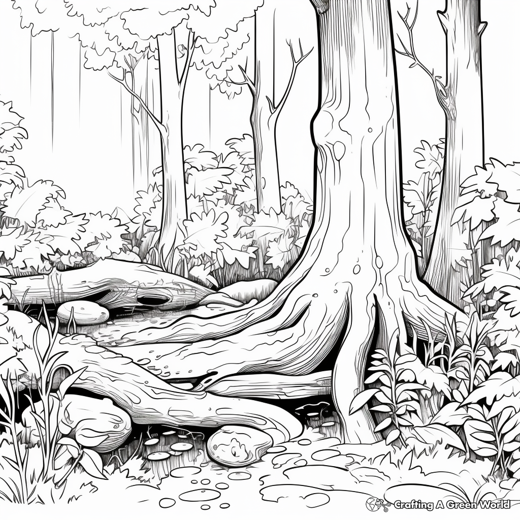 coloring pages of forest