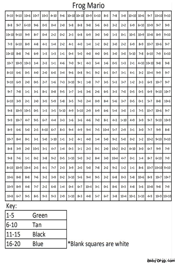 color by number mario