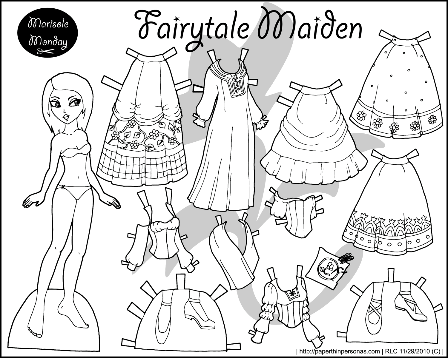Four Princess Coloring Pages To Print Dress