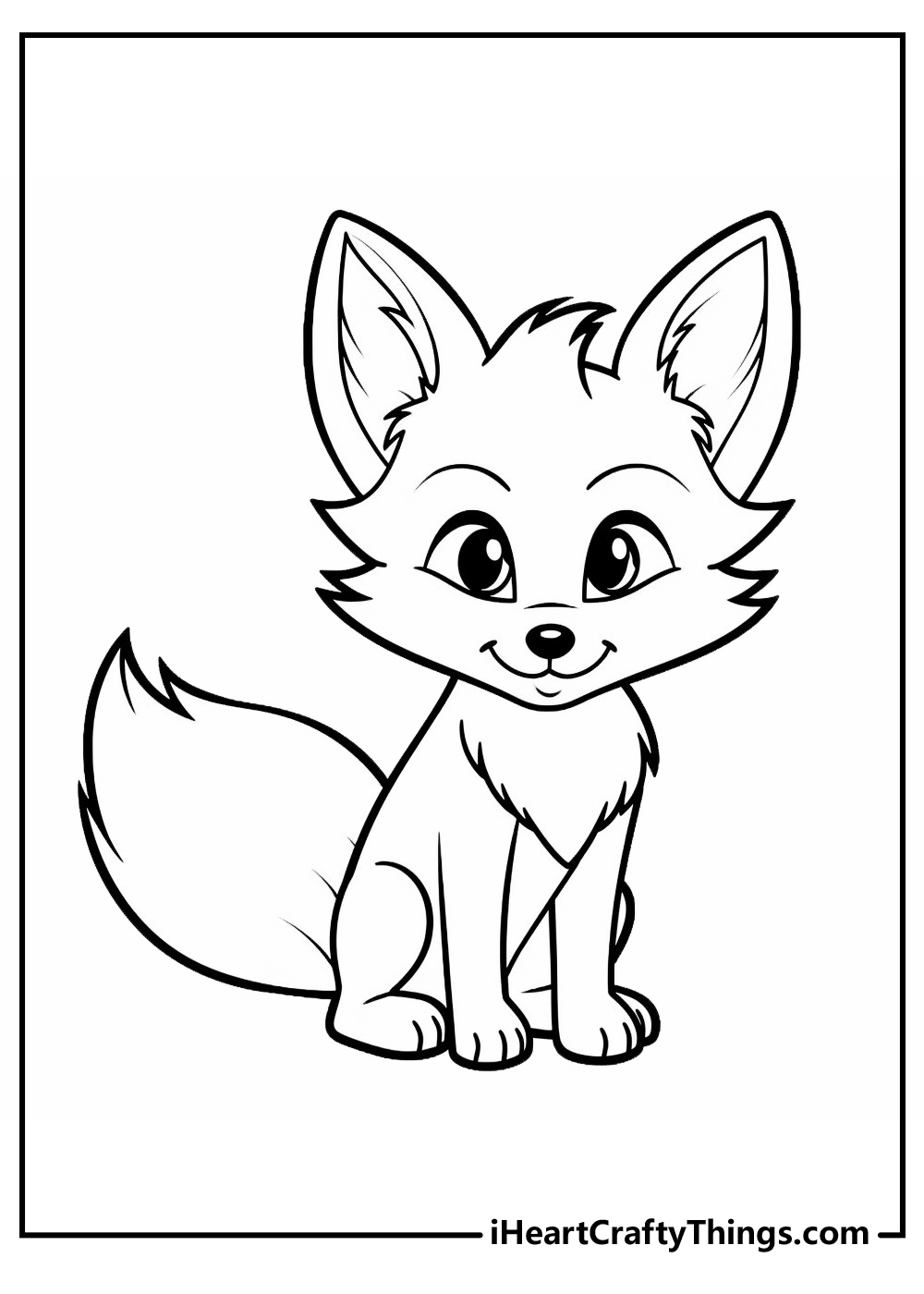 fox printable coloring pages