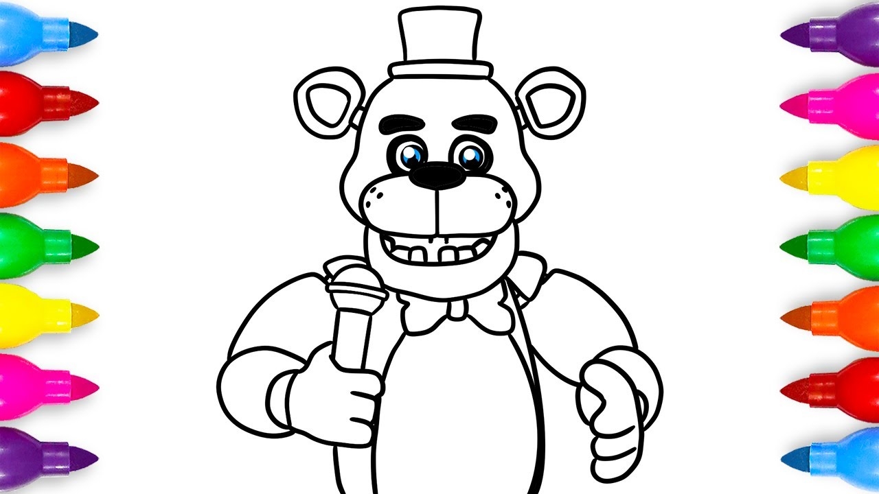 Freddy Fazbear Coloring Pages Five Nights At Freddy s Draw Freddy YouTube Freddy Fazbear Coloring Pages Five Nights At Freddy s Draw Freddy YouTube