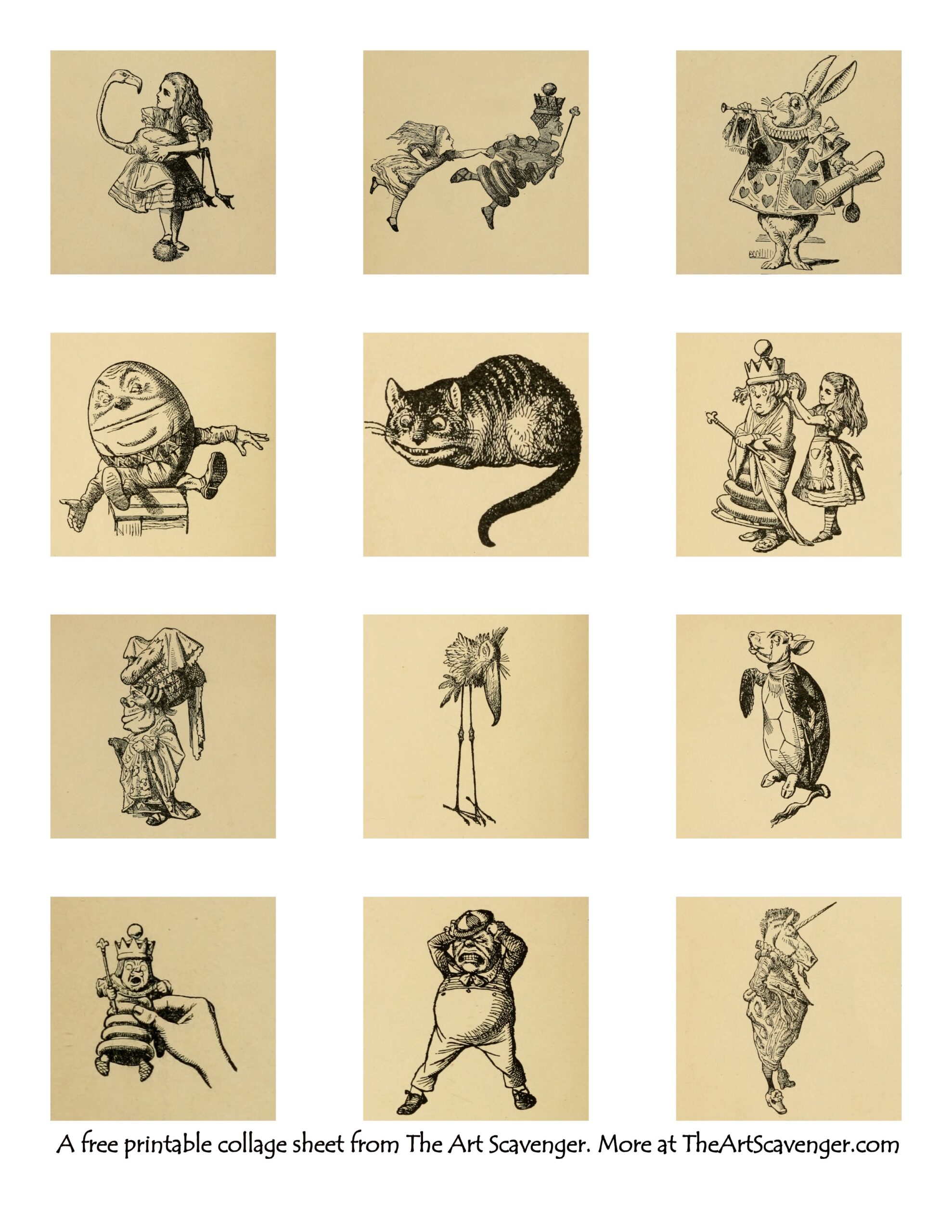 Free Alice s Adventures In Wonderland ABC Printables The Art Scavenger Free Alice s Adventures In Wonderland ABC Printables The Art Scavenger