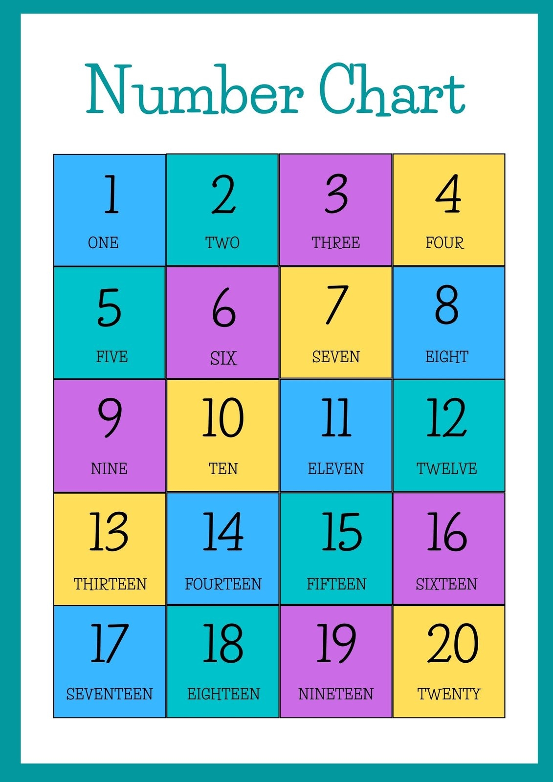 Free And Customizable Numbers Templates Free And Customizable Numbers Templates