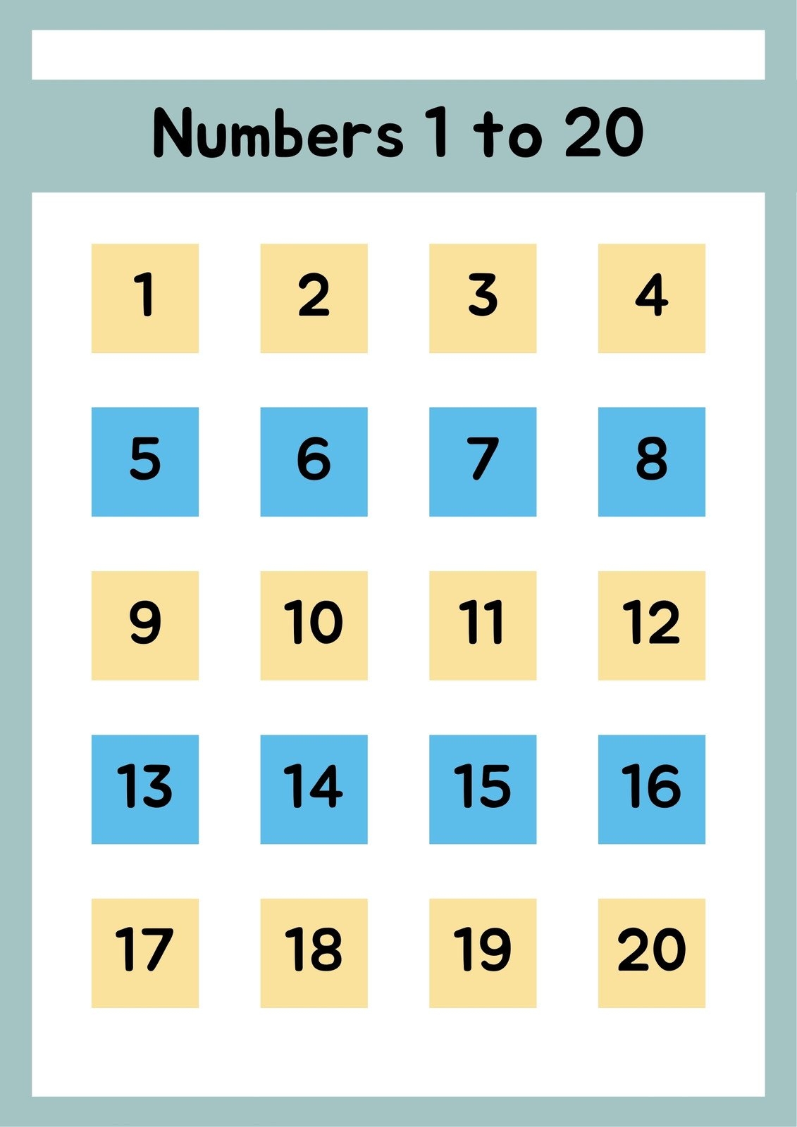 print numbers 1 20 print numbers 1 20