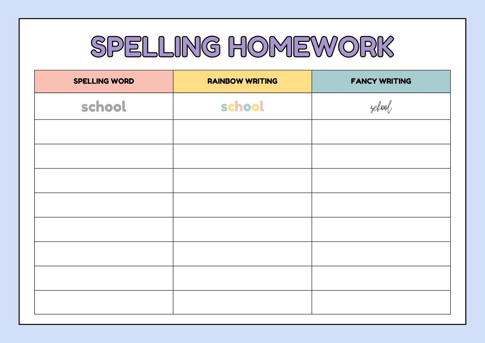 free printable blank spelling worksheets free printable blank spelling worksheets