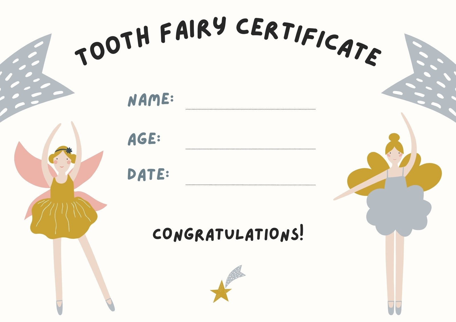 Free And Customizable Tooth Fairy Templates