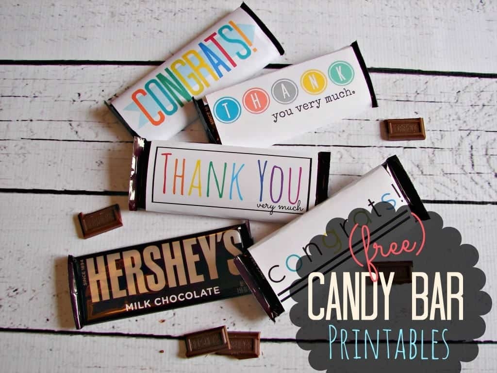 Free Candy Bar Wrapper Thank You and Congrats Printables A Girl And A Glue Gun