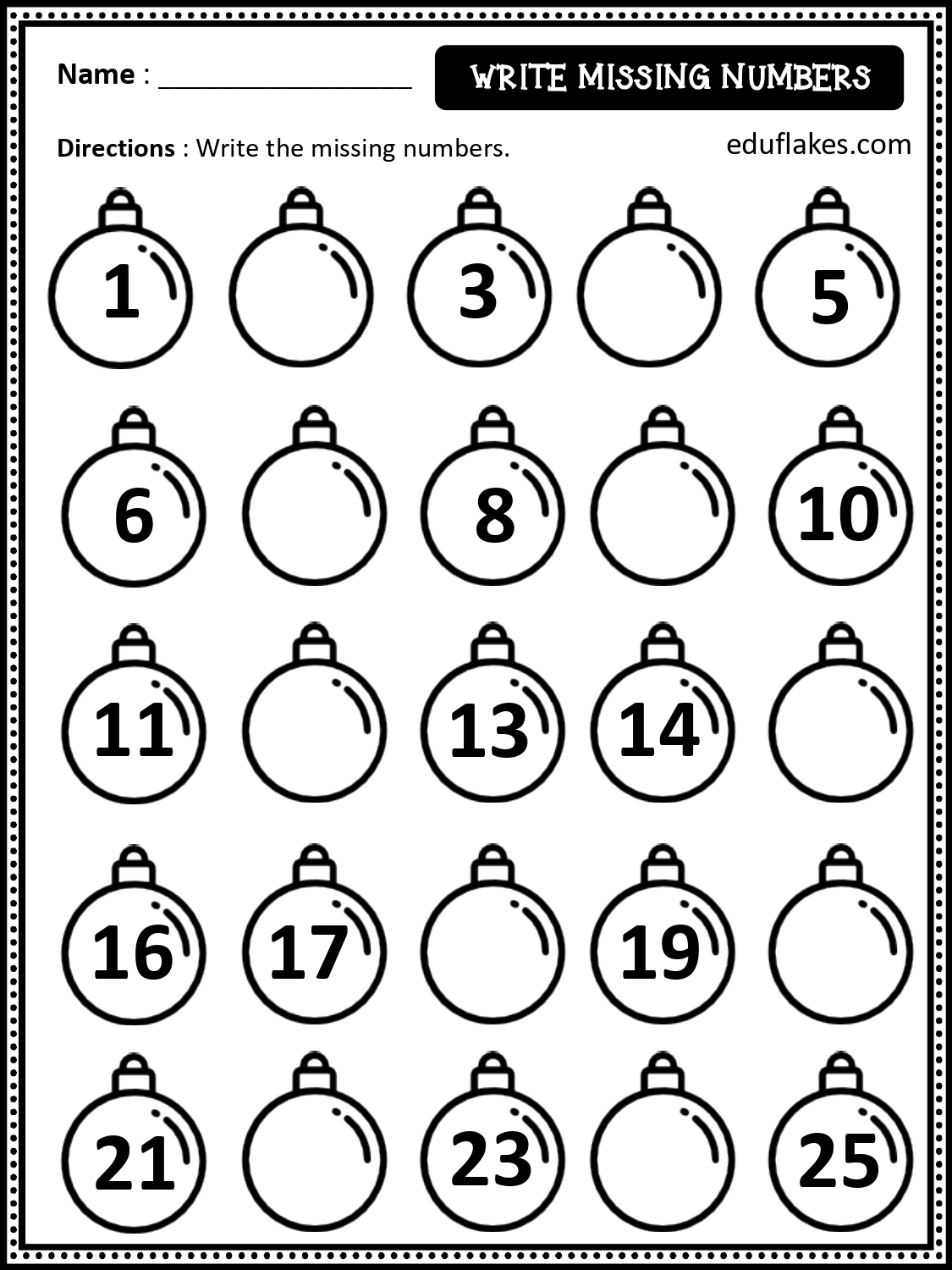 Free Christmas Math Worksheets For Kindergarten Eduflakes