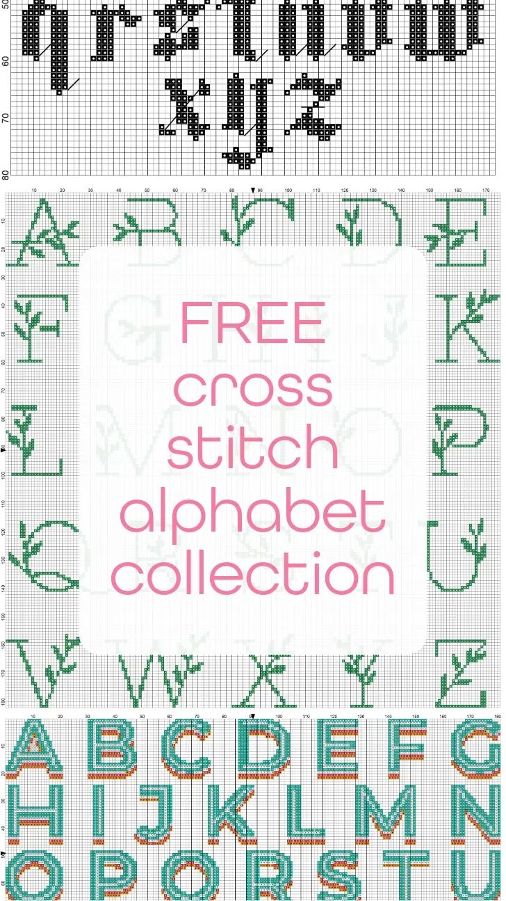 FREE Cross Stitch Alphabet Collection FREE Cross Stitch Alphabet Collection