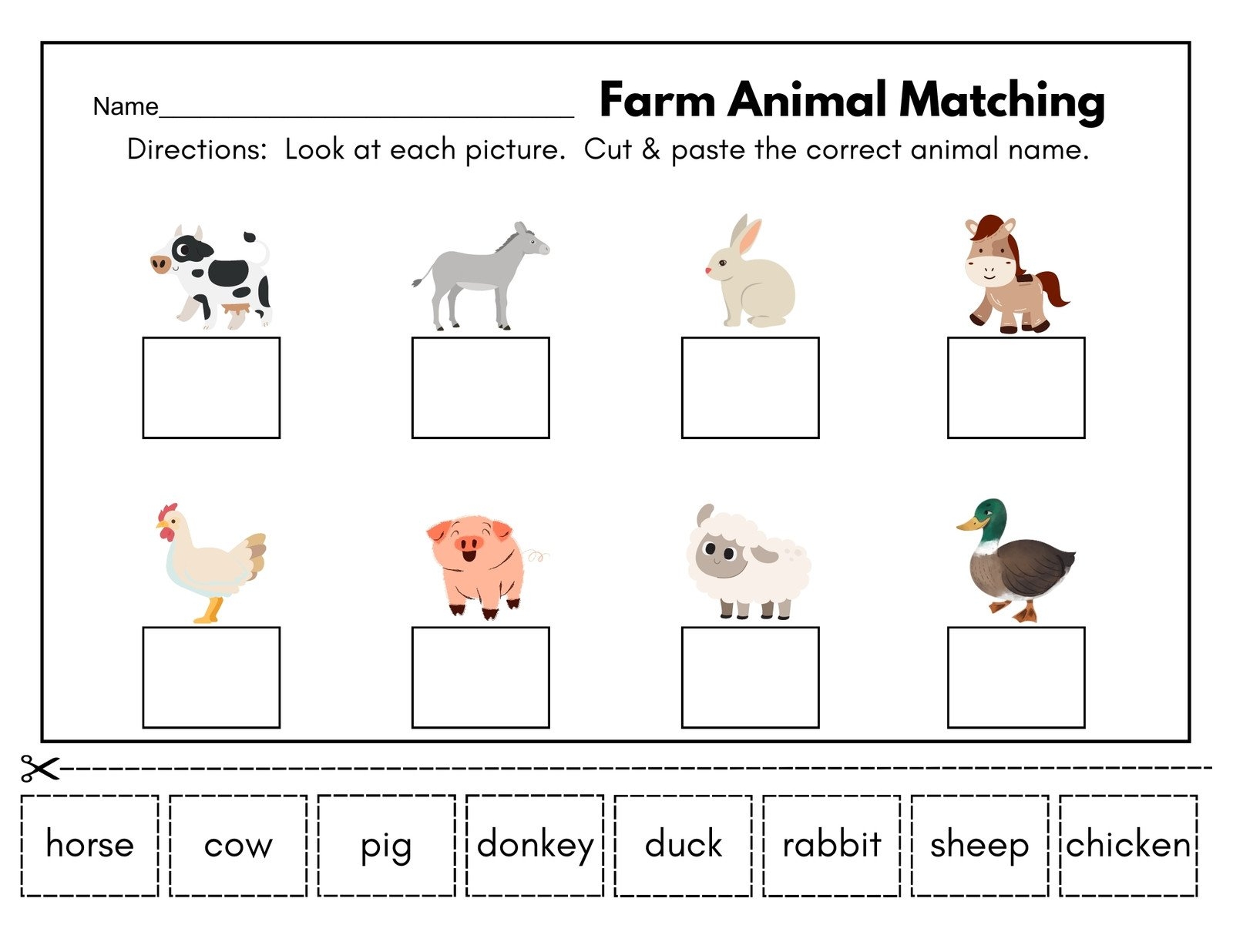 Free Custom Printable Animal Worksheet Templates Canva