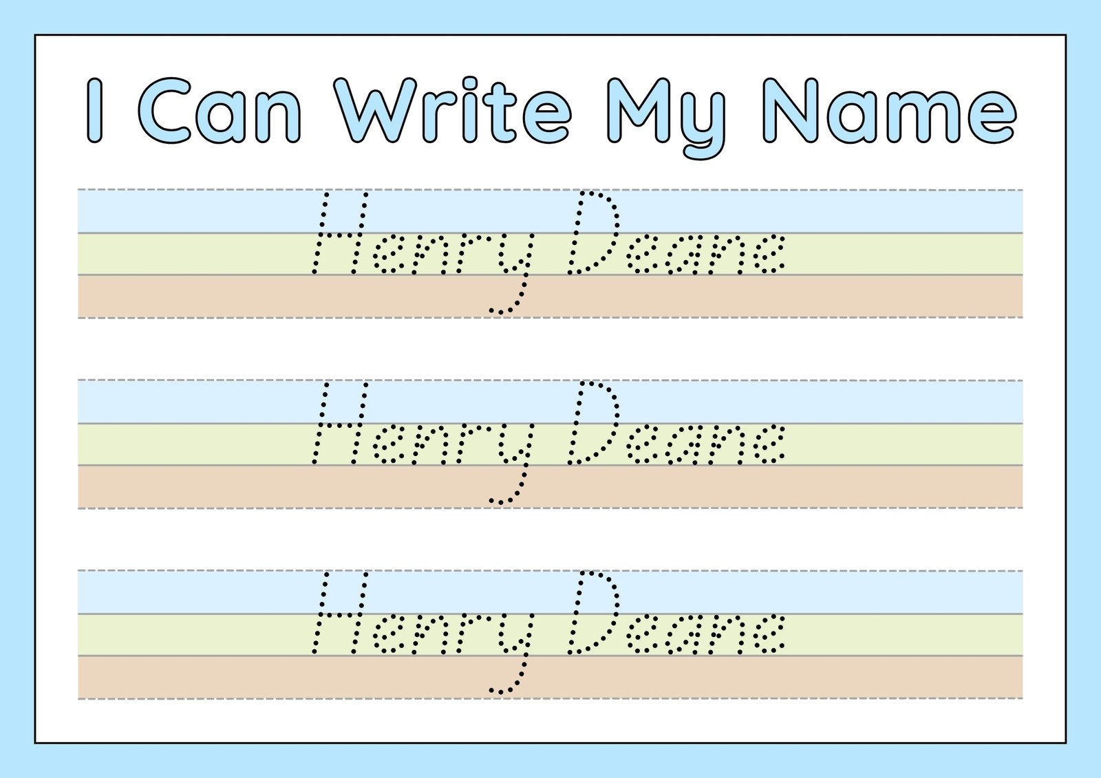 Free Custom Printable Handwriting Worksheet Templates Canva