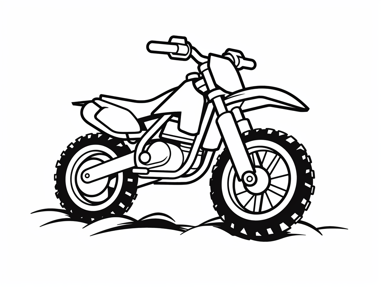 Free Dirt Bike Coloring Page Coloring Page