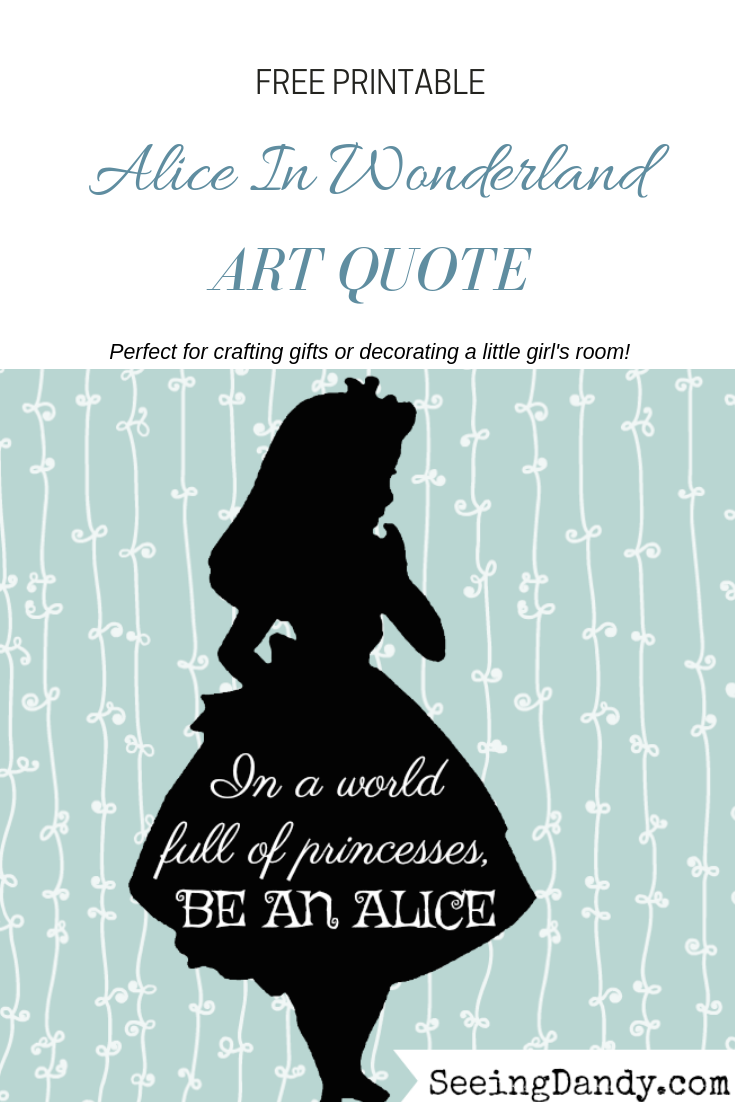Free Disney Inspired Alice In Wonderland Printables Seeing Dandy Blog
