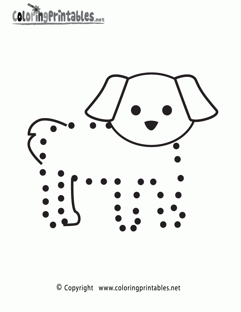 Free Dog Connect The Dots Activity A Fun Coloring Printable